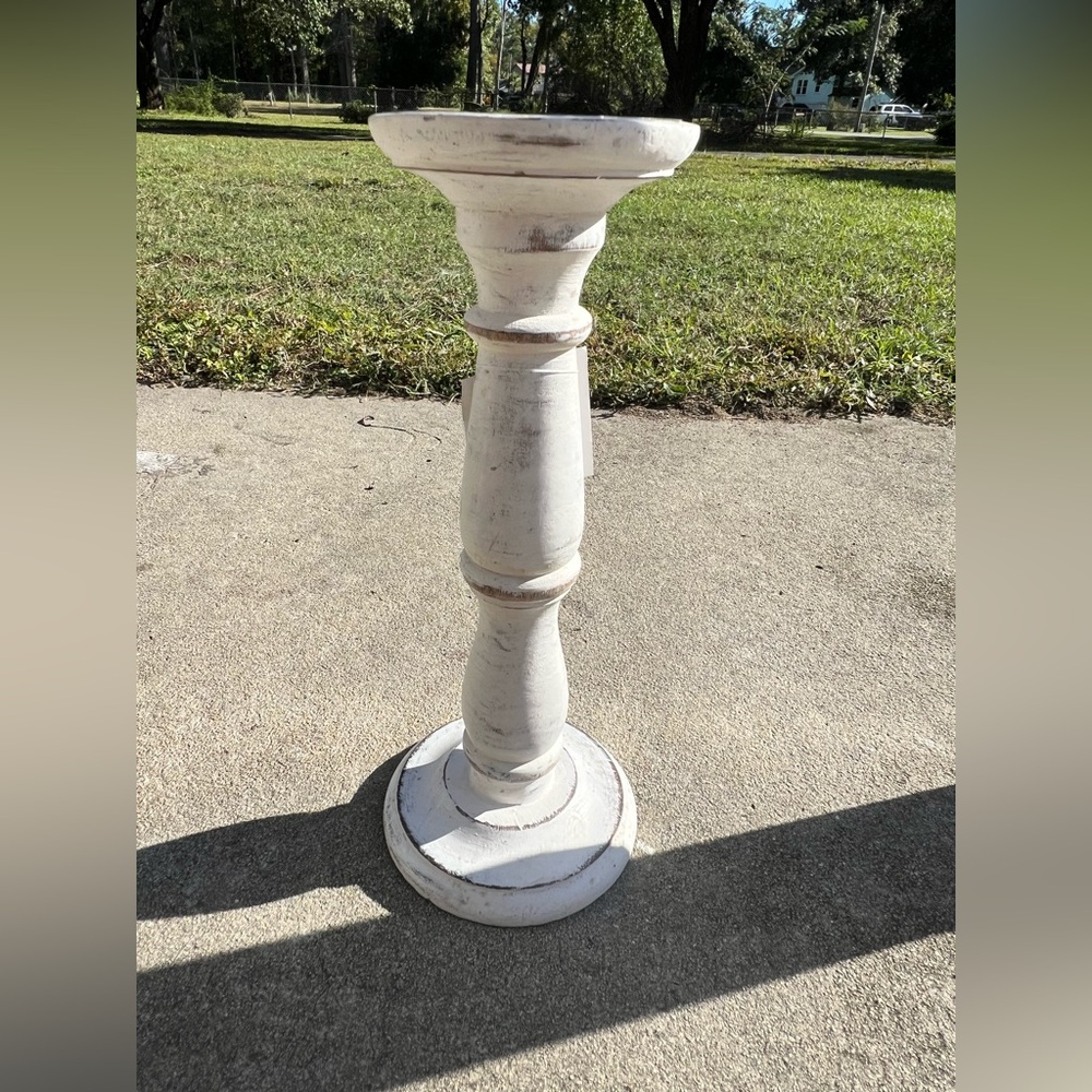 Elegant White Candle Holder